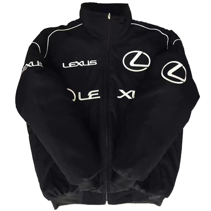 Jaqueta masculina designer jaqueta de corrida F1 jaqueta casual bordada completa tamanhos europeus e americanos