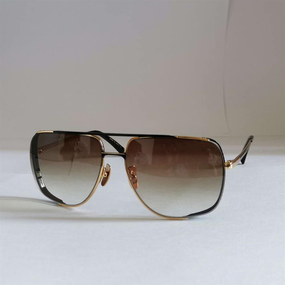 Pist Gece Yarısı Güneş Gözlüğü Erkekler için Altın Kahverengi Gradyan Erkekler Özel Güneş Shases Vintage Gözlük Göz Aşımı Kutu 3190