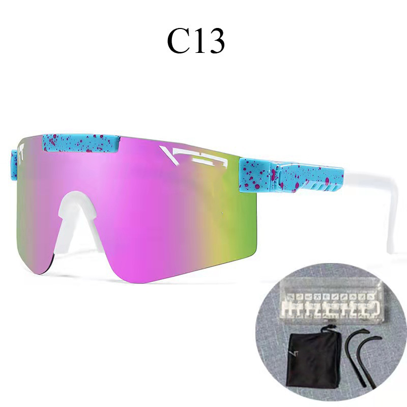 Óculos de sol de equitação TR90 Óculos de sol polarizados para homens/mulheres Óculos à prova de vento para uso externo Lentes espelhadas 100% UV Novos óculos de montanhismo externos revestidos coloridos