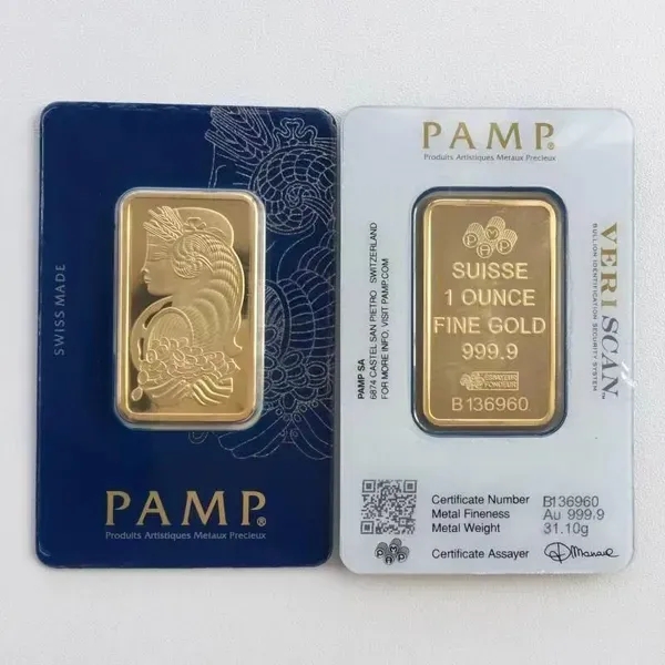 PAMP Australia 1 OZ/20/50/100G Pertmint Bullion Bar Green Black Blister Home Decoration Metal Craft