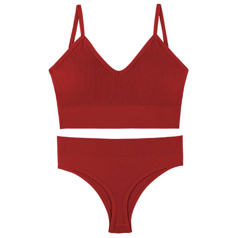 Lingerie feminina com peito pequeno, estilo fino, sem aro de aço, regata com alça esportiva de tamanho grande, conjunto de sutiã triangular francês