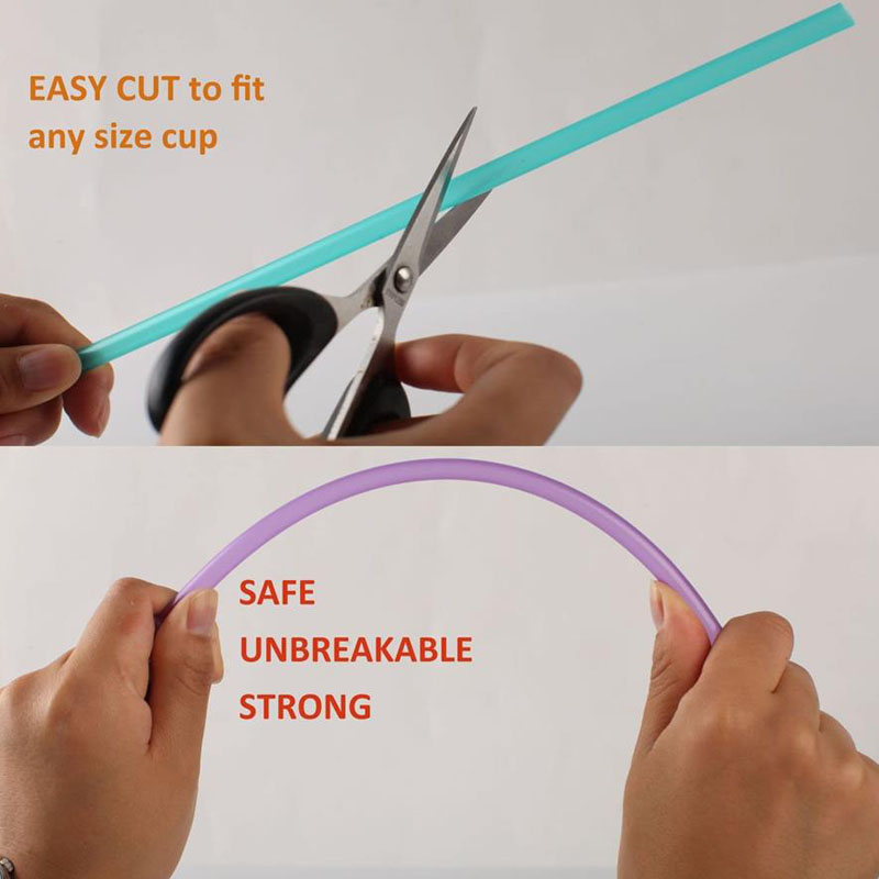 Food Grade 24.5Cm Straight Reusable Colored Plastic Drinking Straws Eco-Friendly pp Drink Straw Fda Certification