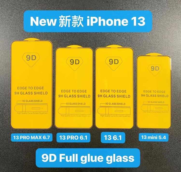100st 9D Högkvalitativ full täckning för Apple iPhone 15 14 14Max 14Promax 13 12 mini 11 Pro Max XR XS Max Edge X 8 7 6 6S Plus SE2020 Full limtemperat glasskärmskydd