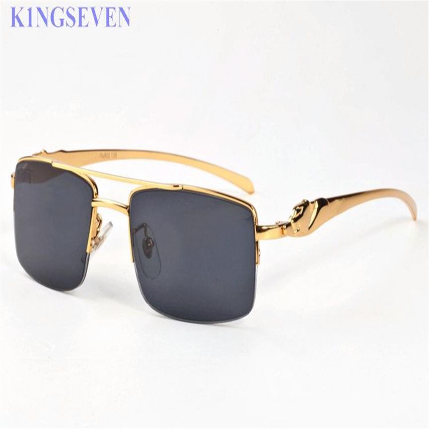 Hip Hop Fashion Attitule Okulary przeciwsłoneczne dla mężczyzn Kobiety Buffalo Horn Kieliszki Lady Flat Oversited Okulass Lunettes Gafas de Sol216j