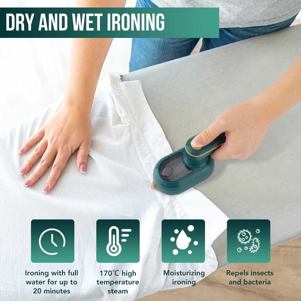 Other Health Appliances Handheld Portable Mini Garment Steamer Electric Ironing Machine Household Travel Rotatable Wet Dry Steam Iron For Clothes J240106