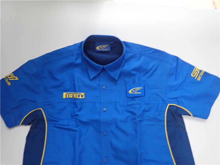 Fuji Subaru Wrc Racing Team Edition Short Sleeved Shirt Suit Blue 6