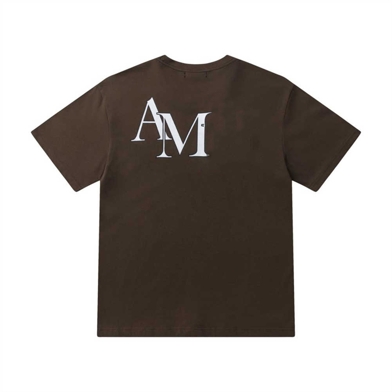 American fashion brand AMI three-dimensional block logo letter printing high street casual summer loose men's and women's short sleeve T-shirt tide