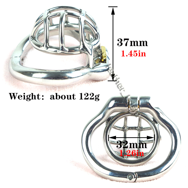 잠금 스테인레스 스틸 수컷 순결 케이지 슈퍼 작은 금속 수탉 케이지 아는 음경 반지 성 장난감 남성용