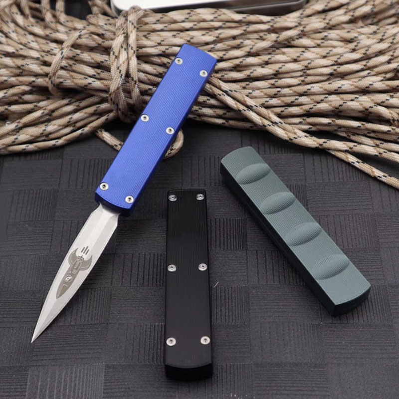 Rocket Mini D2 Automatic Pocket Knife Double Action Aviation Aluminum Handle Tactical Survival Auto Tactical Knives UT85 UT88 Exocet Combat Dragon 9000 5370