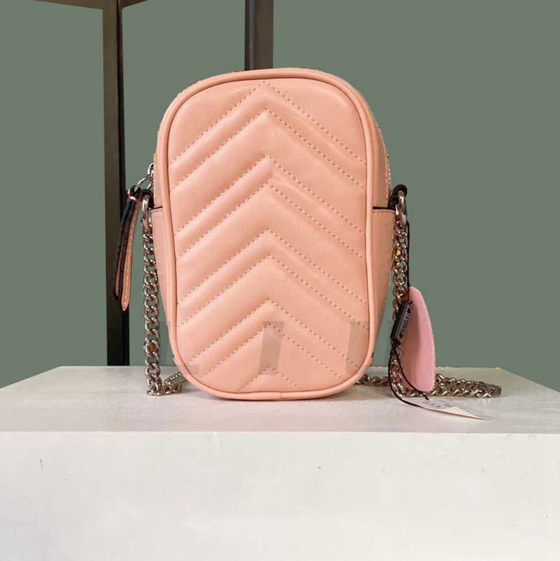 Modische Damen-Umhängetasche, Damen-Handtasche, Designer-Mini-Ketten-Umhängetasche, luxuriöse Handytasche, Geldbörse aus weichem Leder, klassische Messenger-Taschen