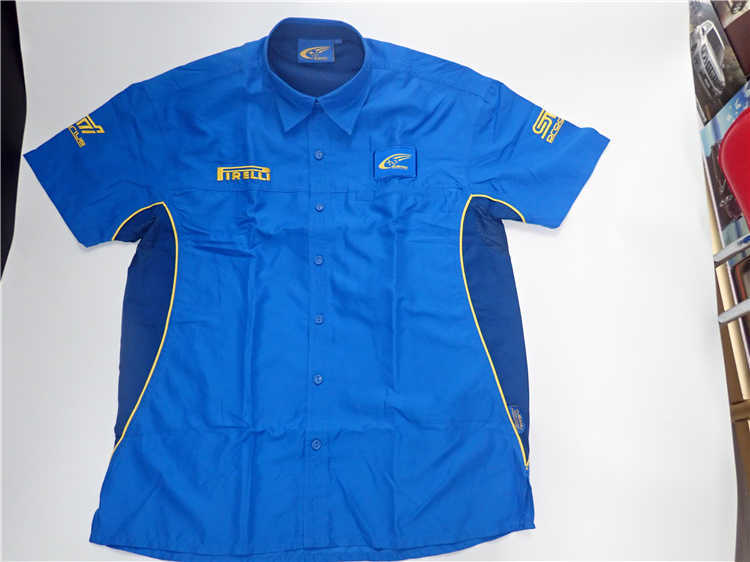 Fuji Subaru Wrc Racing Team Edition Short Sleeved Shirt Suit Blue 6