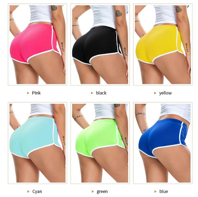 Taille S-XXL, 5 couleurs Shorts pour femmes les plus vendus Pantalons chauds Femmes européennes et américaines Sexy Running Shorts de sport élastiques Pantalons de yoga a047