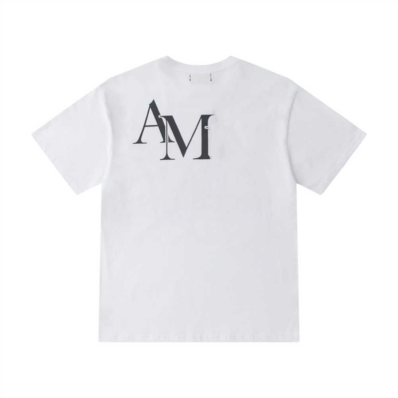 American fashion brand AMI three-dimensional block logo letter printing high street casual summer loose men's and women's short sleeve T-shirt tide