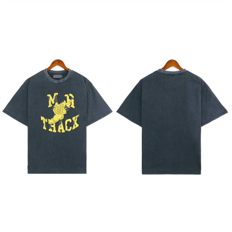Designers nya AMI tredimensionella blocklogotyp Alfabetet tryck High Street Casual Summer Loose Men's and Women's Short Sleeve T-Shirt Trends-XL