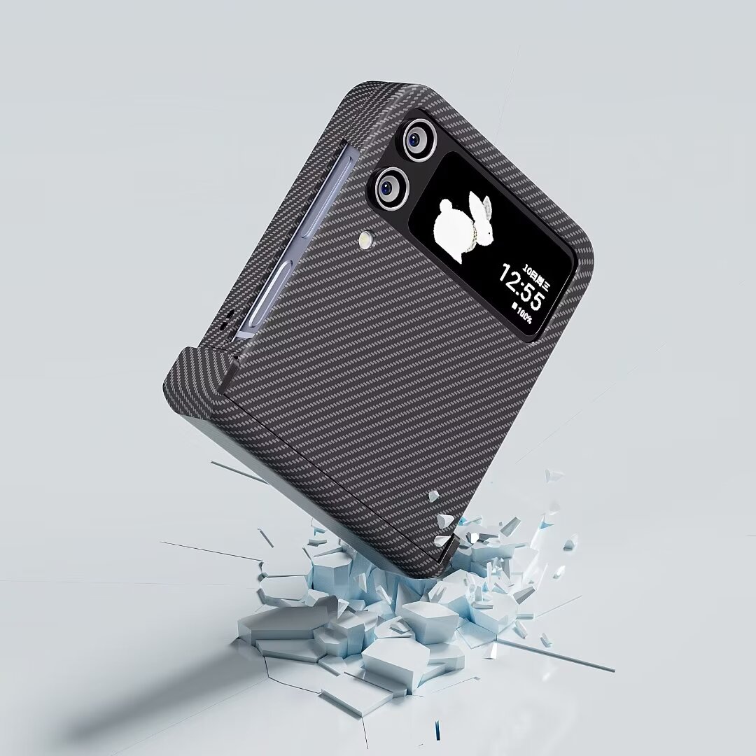 Étui en plastique pour Samsung Galaxy Z Flip 4 5 Flip5 Flip3, housse de Protection de charnière en Fiber dure
