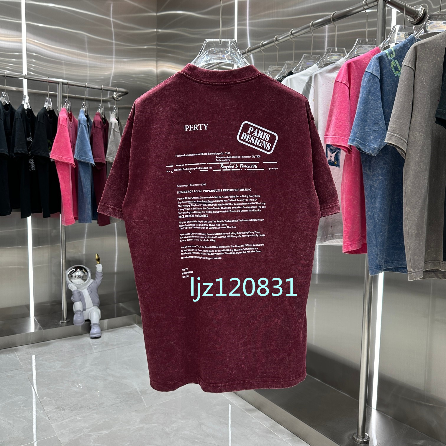 2024 Neues B Family Rundhals-Herren-T-Shirt mit kurzen Ärmeln, Schneeflocken-Acid-Wash-Worn, personalisierbares, bedrucktes Damen-Kurzarm-T-Shirt S-2XL