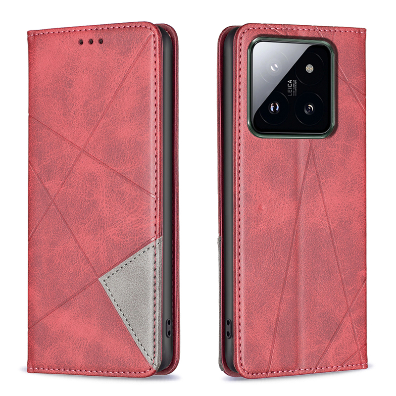 Luxuriöse magnetische Folio-Leder-Handyhülle für iPhone 15 Plus 14 13 12 11 Pro Max Samsung Galaxy S24 S22 S23 Ultra, mehrere Kartenfächer, geometrischer Druck, Brieftaschenhalterung