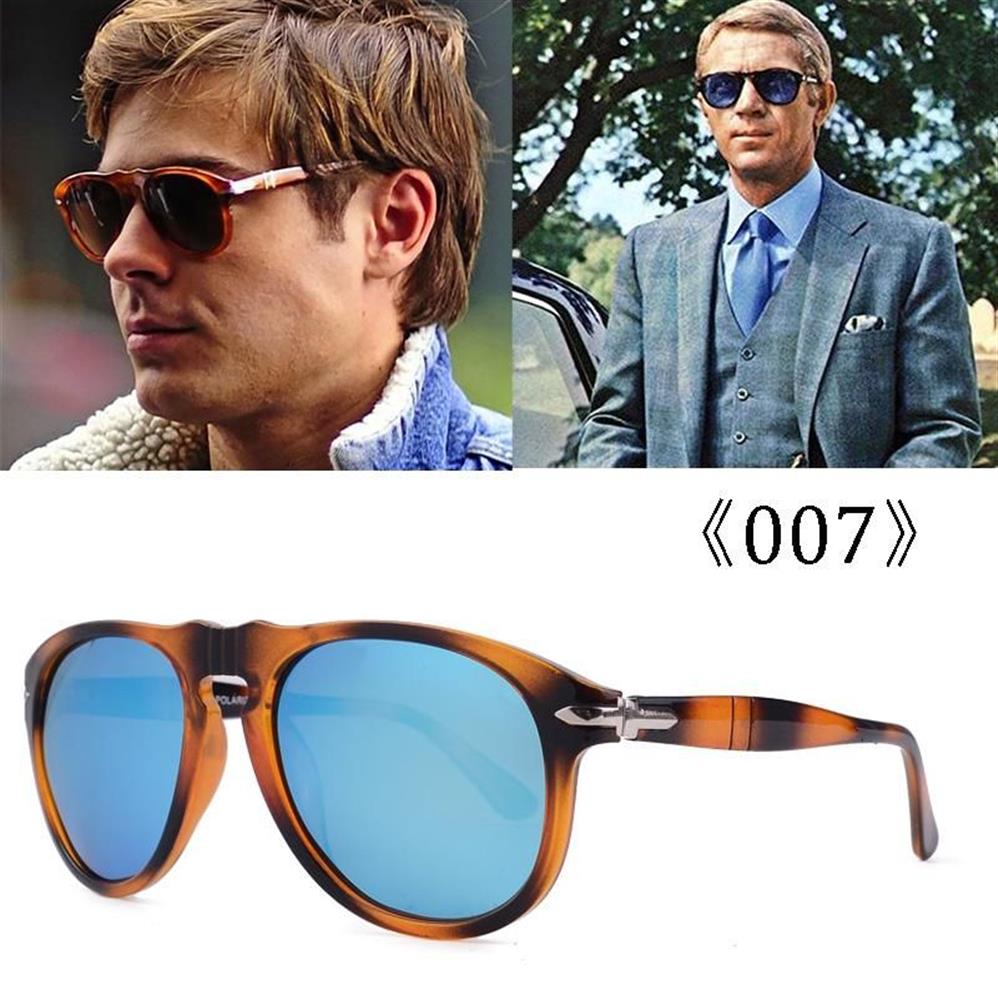 Luxusklassiker Vintage Steve Daniel Craig Style Polarisierte Sonnenbrille Männer Fahren Marken Design Sonnenbrille Oculos 649 Ray-Blue250o