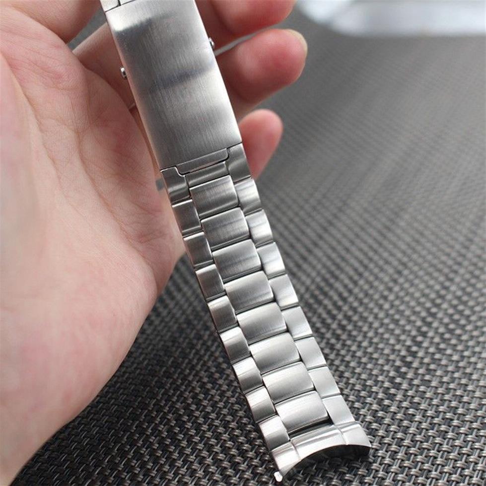 시계 액세서리 20mm 22mm watchband 브러시 코트 순수한 솔리드 스테인리스 스틸 버터 버클 스트랩 브레이슬란드 오메가 Watch313w