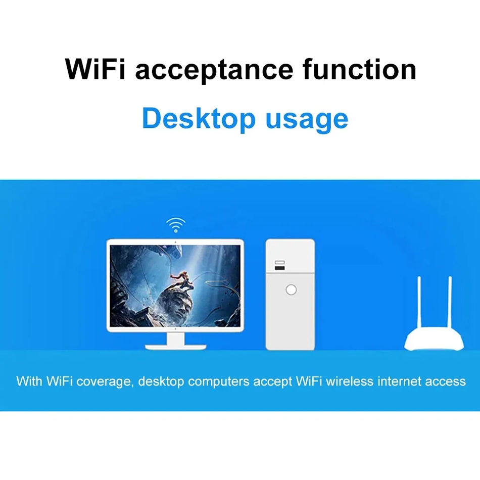 150 Mbps USB WiFi 4 Adapter bezpłatny sterownik sieci bezprzewodowej 2.4 GHz 150 mln obsługa Wi-Fi USB na komputer PC Computer Ethernet Odbiornik Ethernet