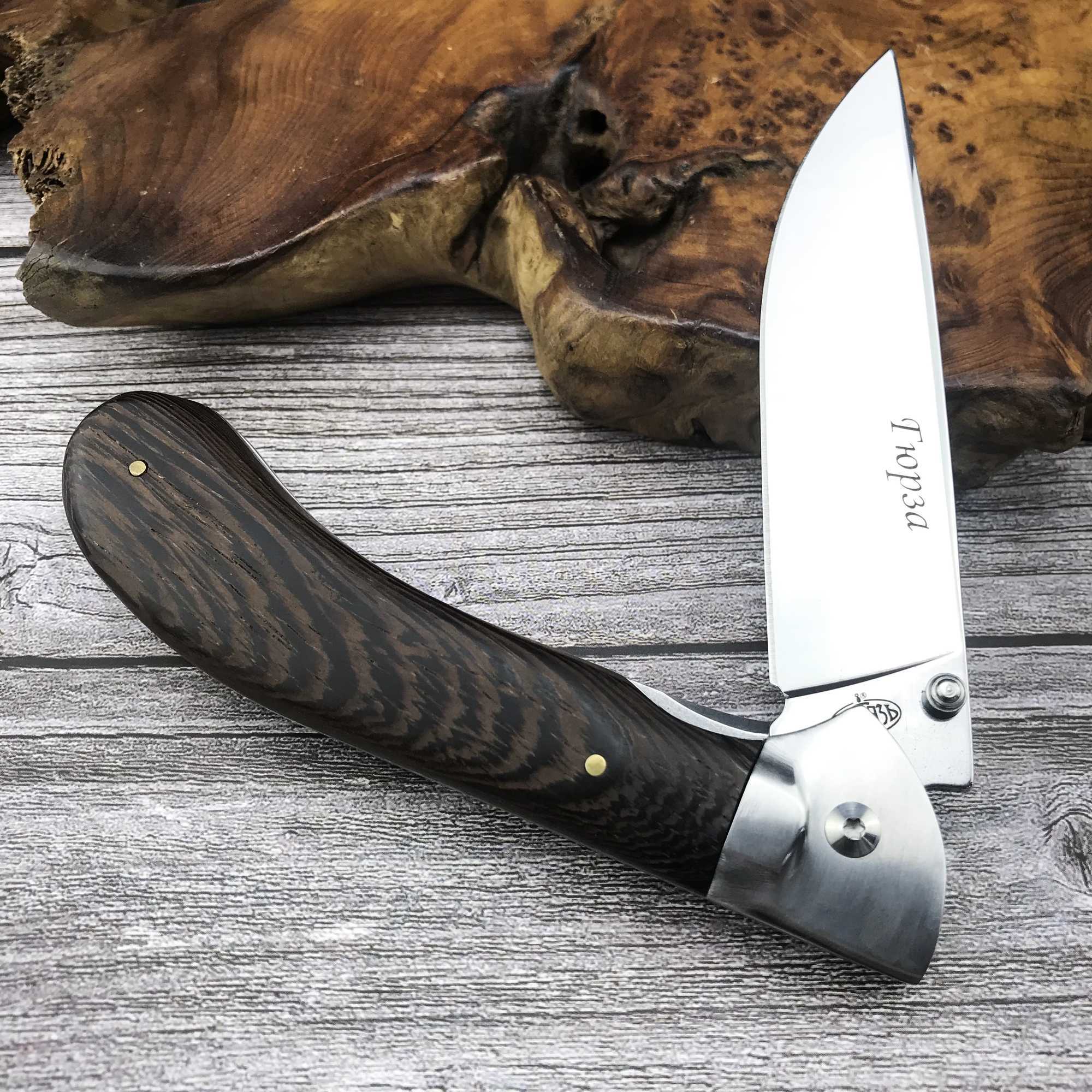 Knife Russian Pocket Hunting Jackknife Outdoor Flipper Folding Knife 440C Steel Survival Tactical Knives Multi Combat Tool Wood Handle