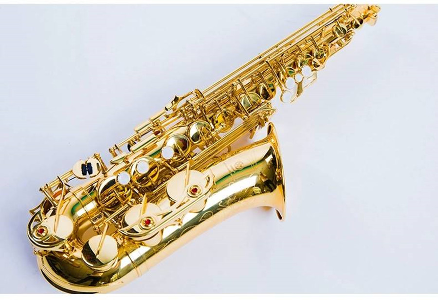Profissional saxofone alto YAS-62 chave de ouro super instrumento musical alta qualidade eletroforético ouro sax bocal presente