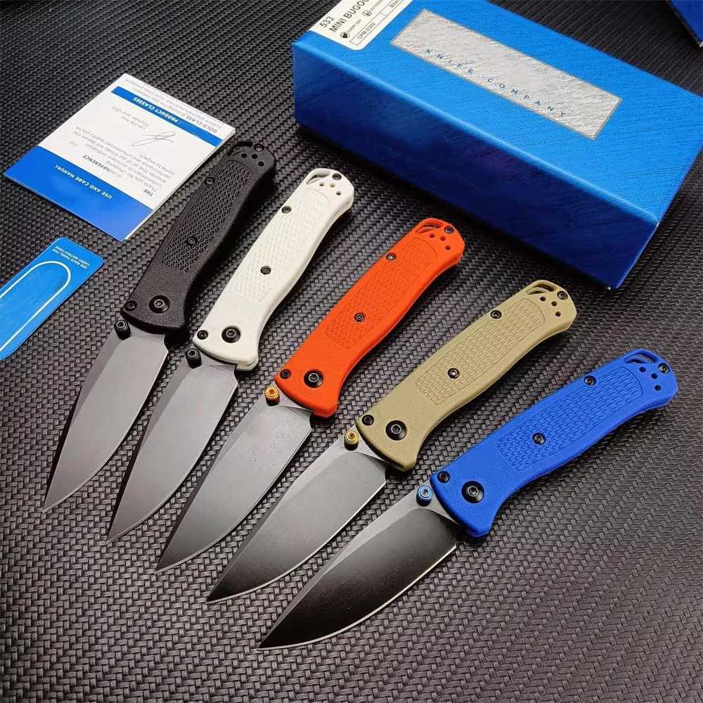 Knife BM 533 Mini Bugout EDC Składany Składanie Kieszonkową Kieszonkową Kieszonkową Nóż Taktyczny Nóż dla mężczyzn na zewnątrz Hand Edc Knives Narzędzia użyteczne