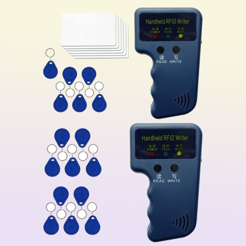 Lettore di schede di controllo accessi Tenuto in mano impermeabile 125khz Duplicatore RFID Chiave Copiatrice Lettore Scrittore Carta d'identità Clonatore Programmatore Scrivibile 9378129