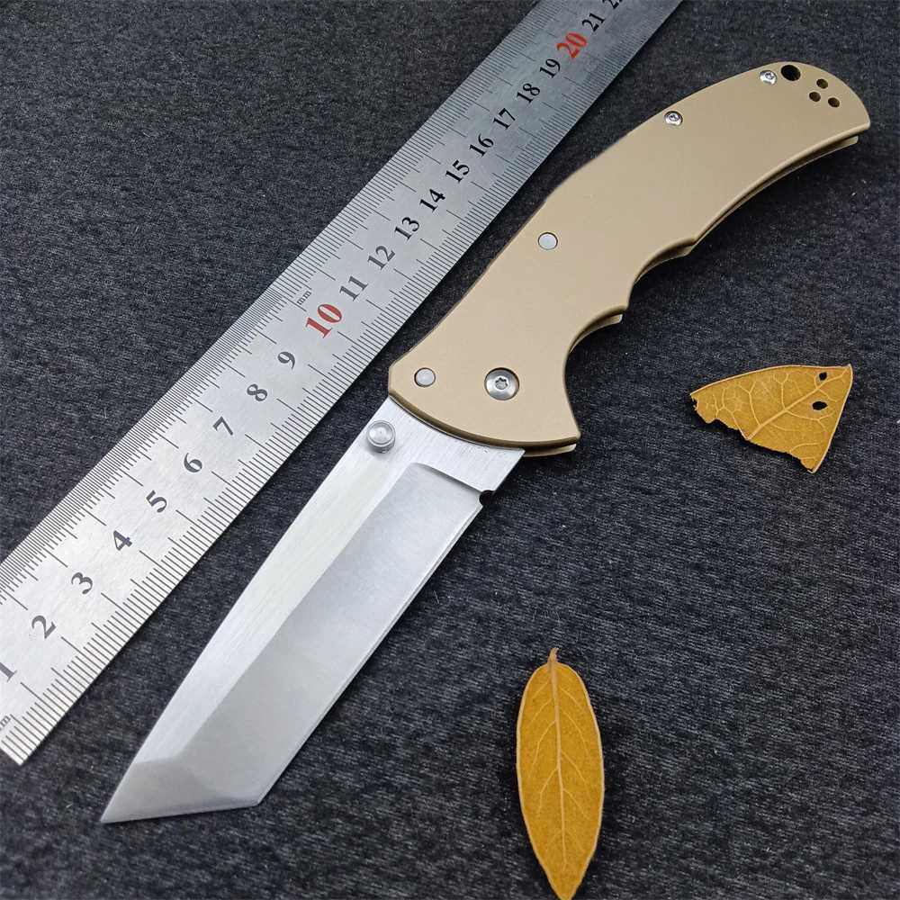 Knivjakt vikbar knivdropppunkt/ Tanto Blade Tactical Self Defense Camping Outdoor Pocket Knives EDC Knives Aluminium Handle