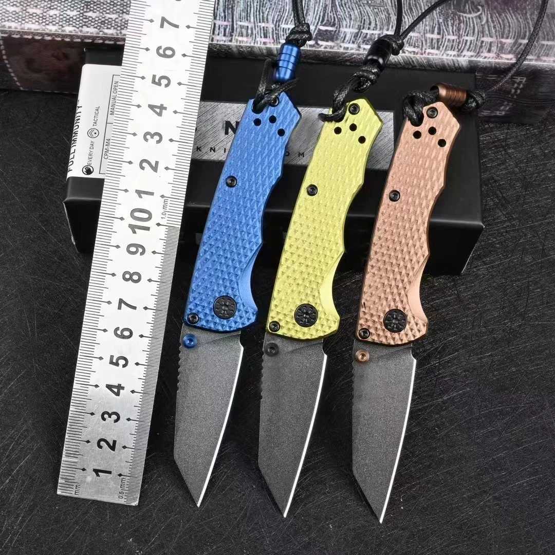 Knivtaktisk vikning Kniv BM 290BK Full Immunity Tanto Blade EDC Knifiation Aluminium Handle Camping Survival Self Defense Knife