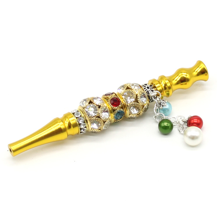 Bunte Perlen-Anhängerform aus Metall, stumpfer Halter für Shisha-Mundstücke, Shisha-Spitzen, Raucherzubehör