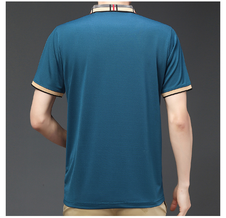Men`s Polos Summer Shirt Brand Clothing Cotton Short Sleeve Business Casual Striped Designer Homme Camisa Breathable