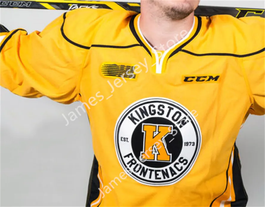 Shane Wright Custom OHL Frontenacs Stitched Hockey Jersey 24 Thomas Budnick 55 Benjamin Roger 10 Christopher Thibodeau 16 Paul Hughes 2 Jackson Stewart