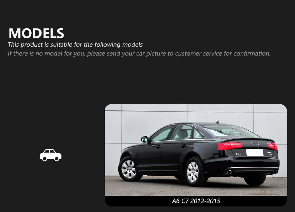 Fanale posteriore indicatori di direzione del freno posteriore Audi A6 C7 Fanale posteriore a LED 2012-2016 Lampada auto Accessori automobilistici