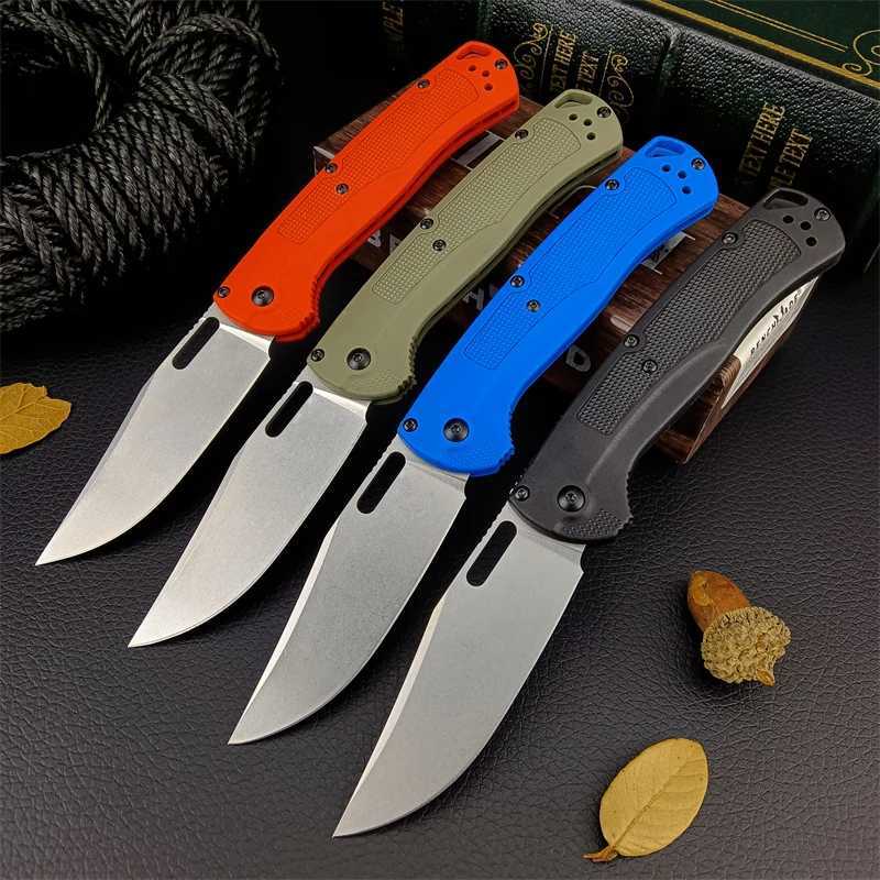 Knife BM Taggedout 15535 Pocket Folding Knife Clip-point Satin Blade Nylon Wave Fiber Handle EDC Outdoor Defense Hunting Tool