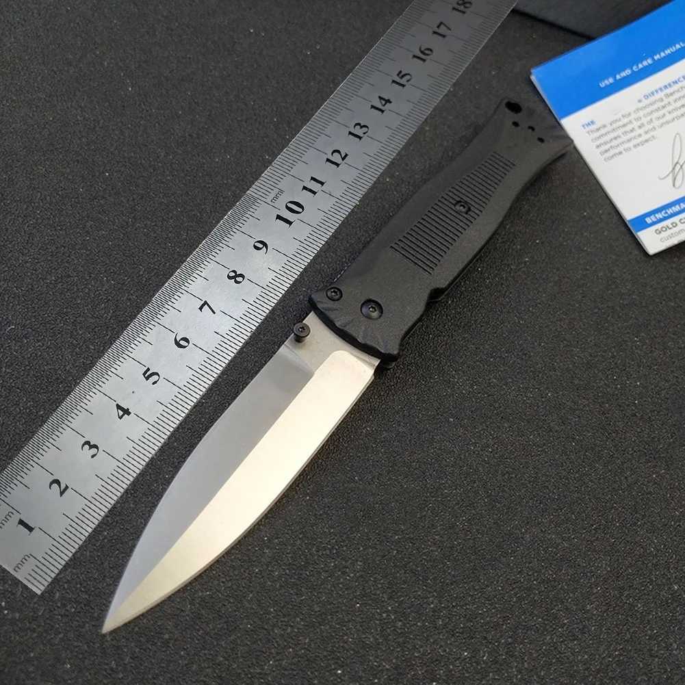 سكين الفولاذ المقاوم للصدأ BM 530 Pear-Point Pocket Pocket Survival Tactical Folding Flipper Flipper Edc Knife Rescue Multi Tools Gift