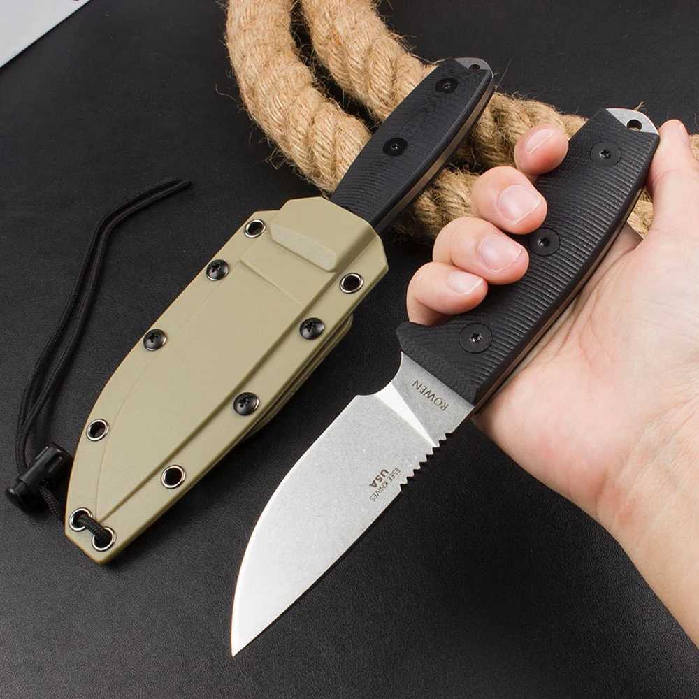 Kniv utomhus esee-3 jakt Taktisk fast kniv G10-handtag med kydex mantel edc rak kniv skarp multi ficka överlevnadsverktyg