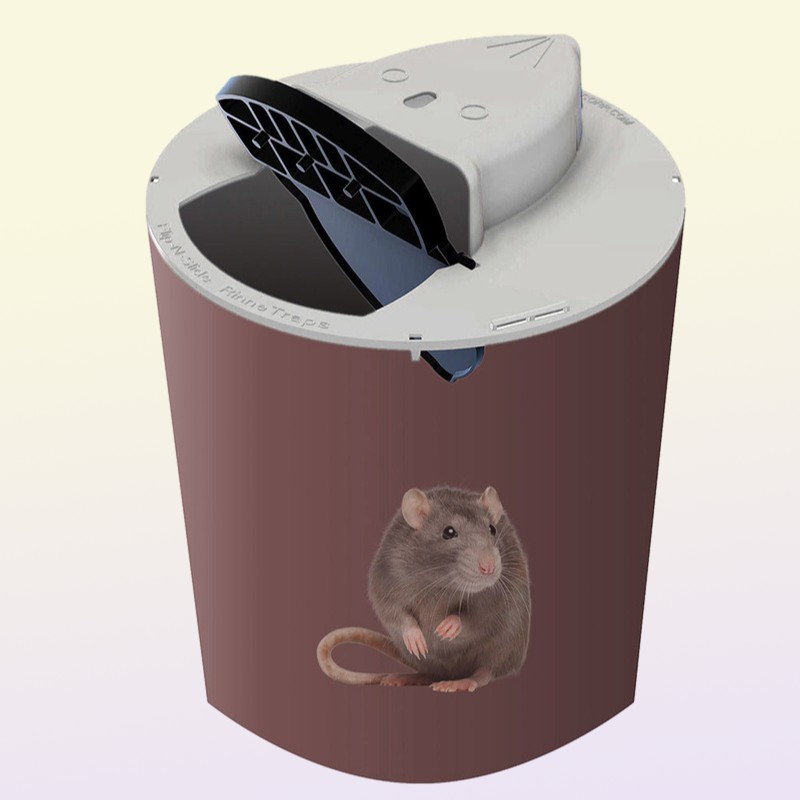 Mice Trap Reusable Smart Flip and Slide Bucket Lid Mouse Rat trap Humane Or Lethal Auto Reset Door Style Multi Catch 2206025590627