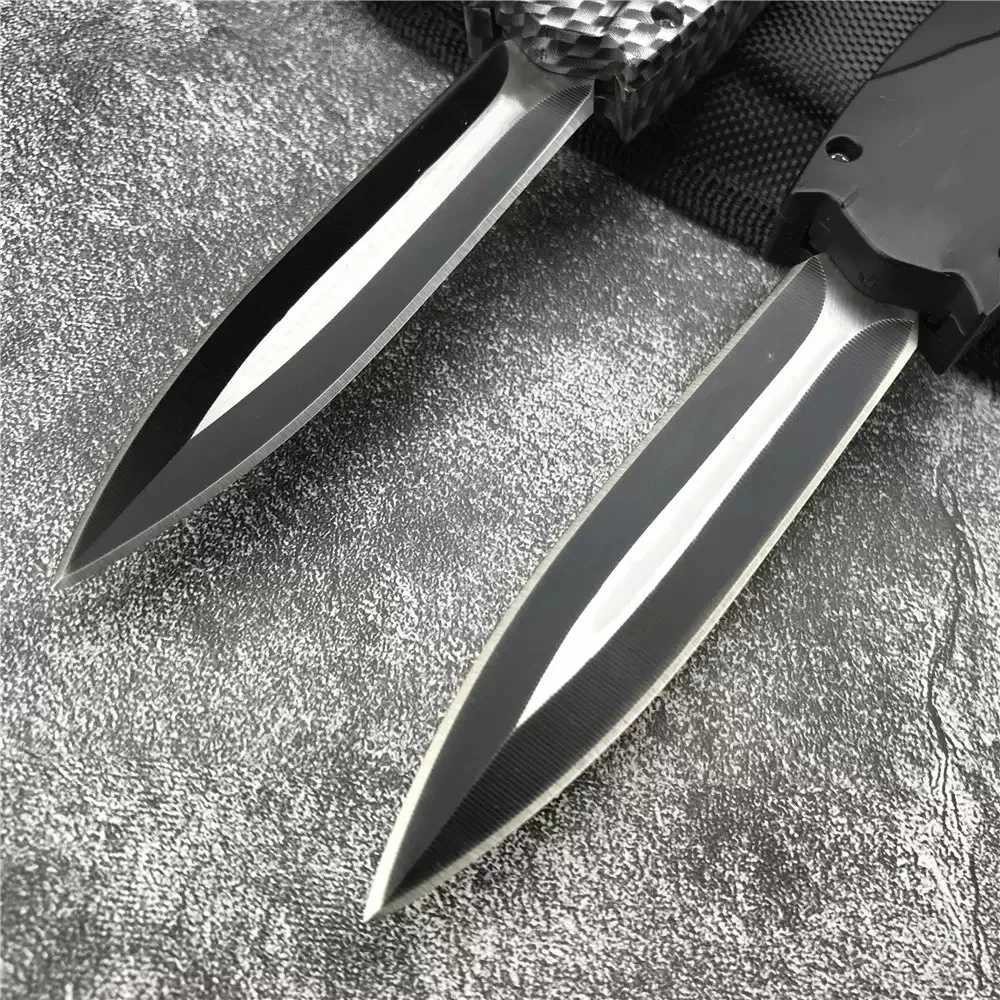 Kniv BM Quick Aut öppen utomhusjakt Knife Tactical Combat EDC Folding Pocket Knives ABS Handle Survive Self Defense Tool With Clip