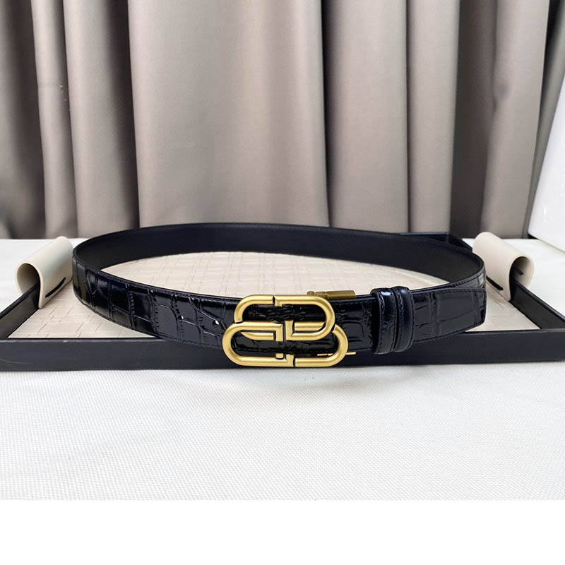 Fashion Classic Women Men Designers Belts Womens Mens äkta läder Casual Letter Smooth Buck Belt Bredd 3,5 cm reversibel justerbar unisex midjeband med låda