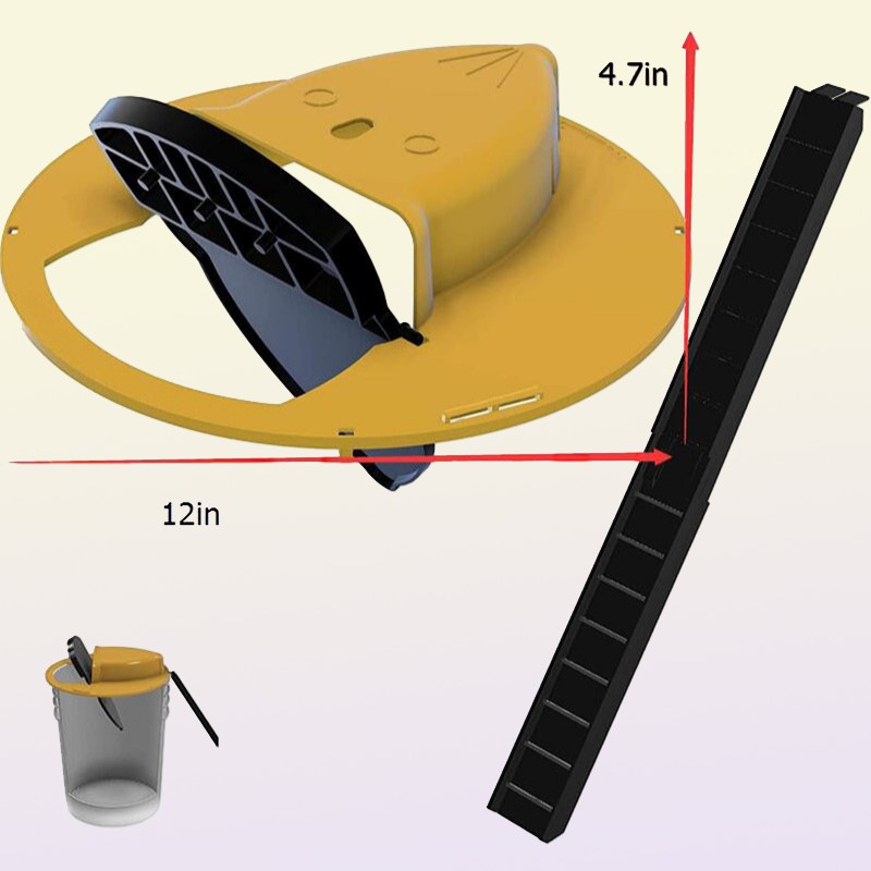 Emmer deksel deurstijl mousetrap dodelijke val voor buiten indoor multi catch herbruikbare slimme muis ratten plastic flip dia 220602GX2363192