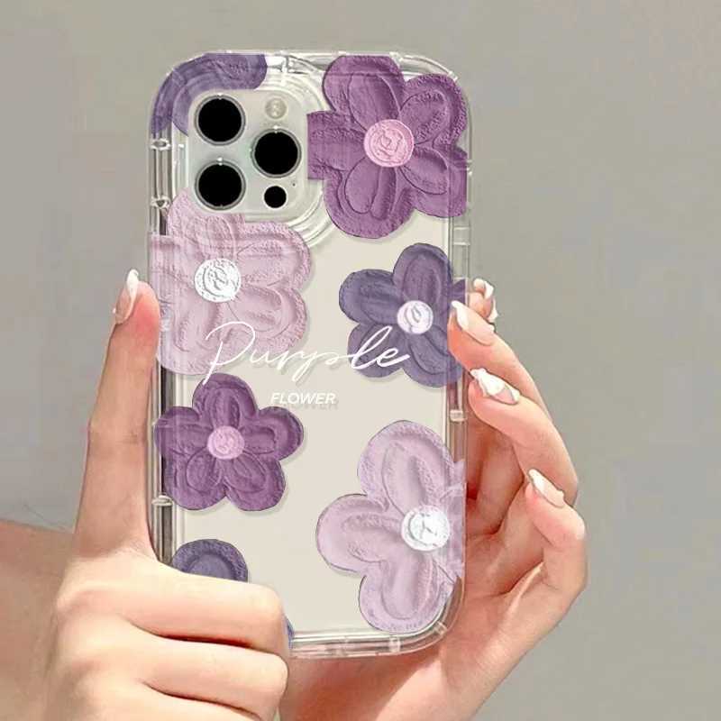 Custodie cellulari Custodia telefono fiore iPhone 15 Custodia iPhone 13 11 12 15 Pro 14 Pro Max XS XR X 7 8 15 Plus SE 2020 Cover floreale estetica carinaL240105