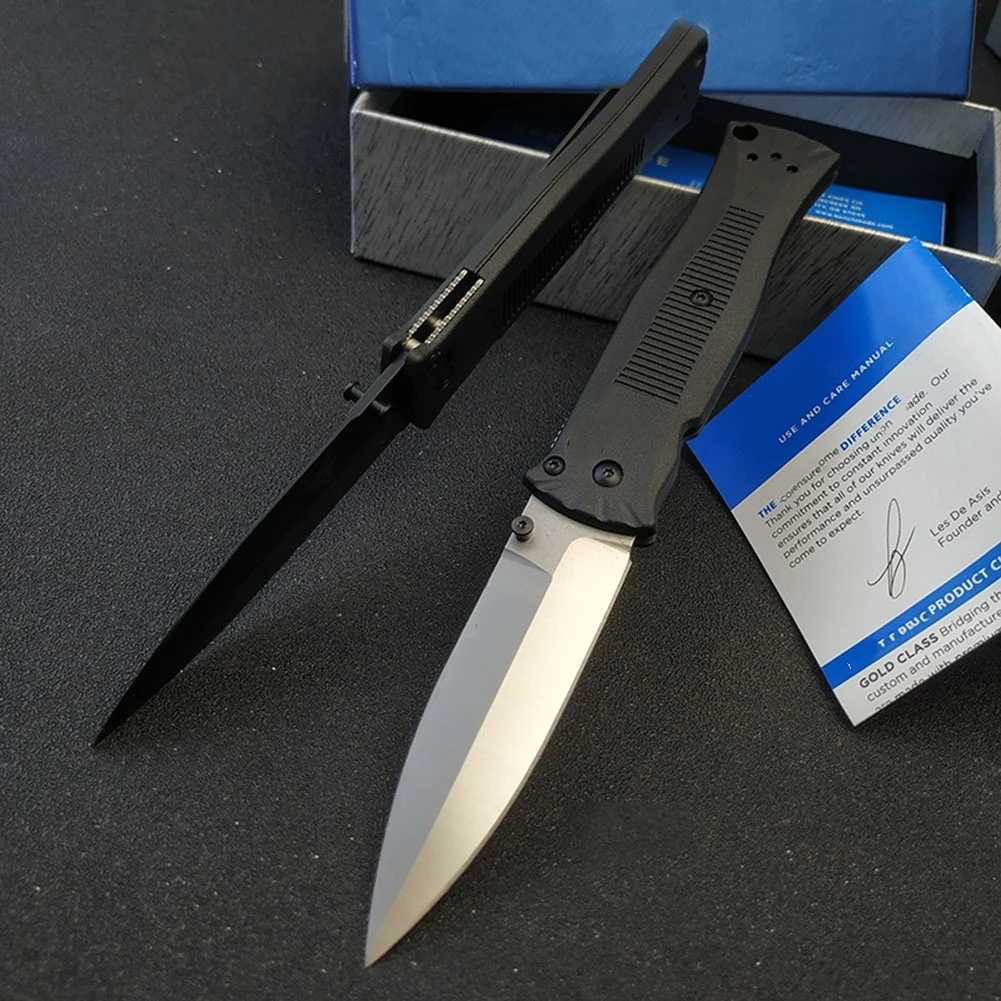 سكين الفولاذ المقاوم للصدأ BM 530 Pear-Point Pocket Pocket Survival Tactical Folding Flipper Flipper Edc Knife Rescue Multi Tools Gift