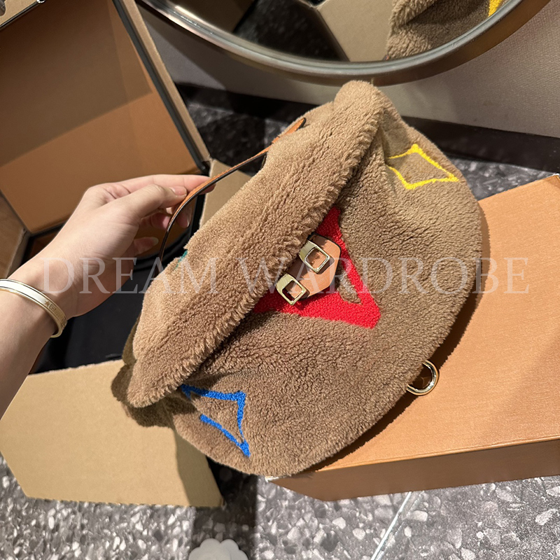Jagnięce wełniane męskie torby talii designerskie kaczki kaczki torba fanny plecak