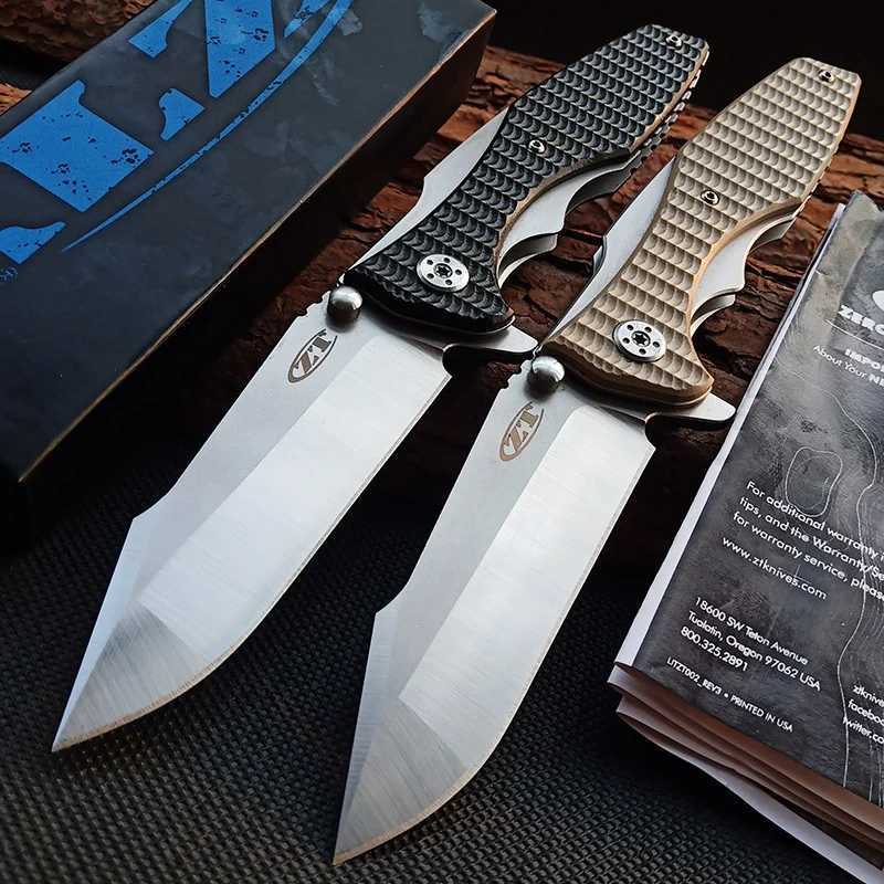 Couteau ZT 0393 couteau pliant tactique EDC 3.7 pouces lame en acier 9Cr18MoV G10 poignée roulement à billes couteaux de survie assistés