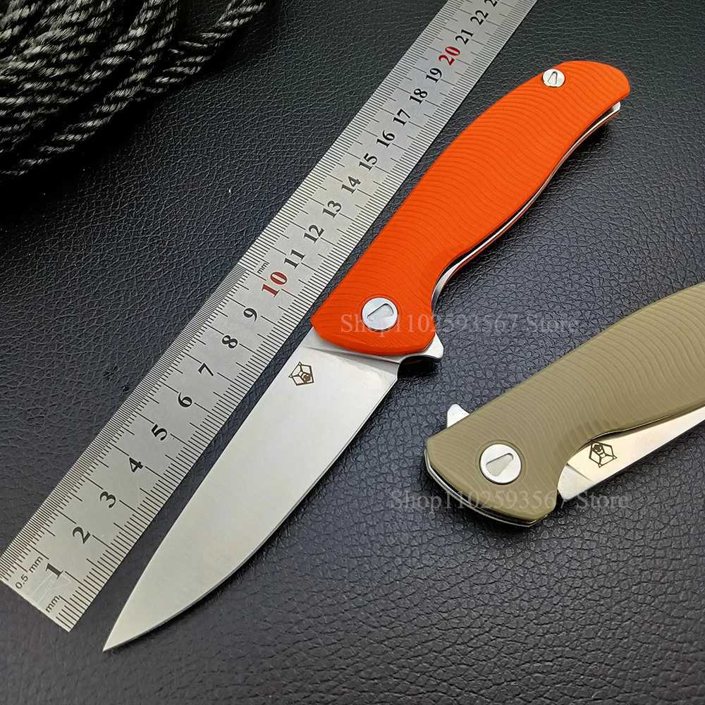 Knife Shirogorov EDC Camping Folding Knife D2 Blade Pocket Flipper Blade Tactical Knives Self Defense Hunting Tools with Clip