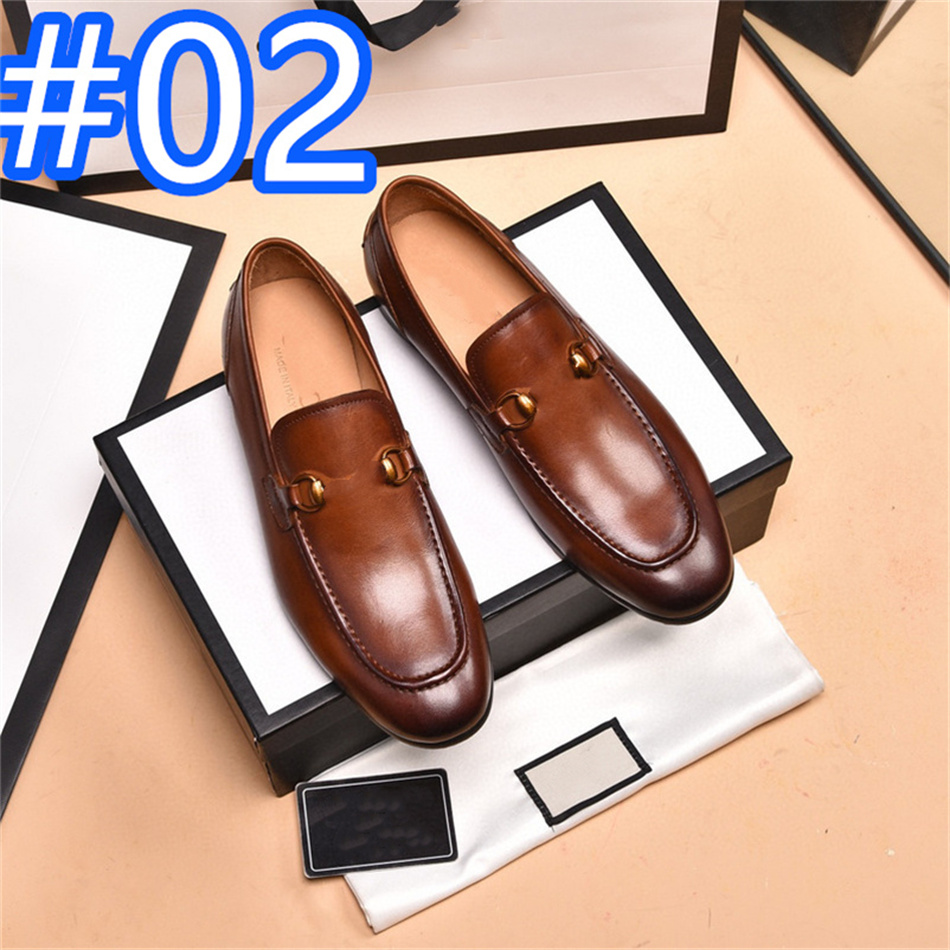 28 Modell Luxury Skin Shoes Designer Dress Män Betable Casual Mens Shose Leather Fashion Luxury Moccasins For Slip On Handmade Men's