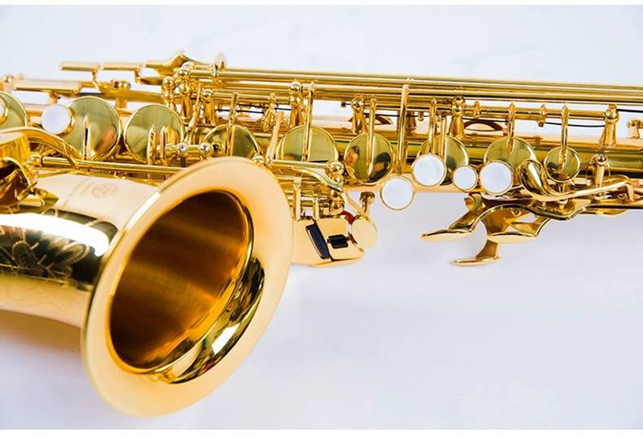 Profissional saxofone alto YAS-62 chave de ouro super instrumento musical alta qualidade eletroforético ouro sax bocal presente