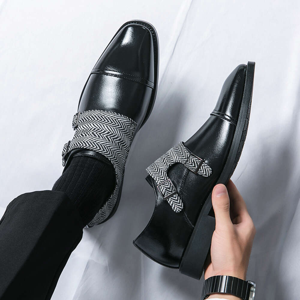 Herren-Abendkleid, gesellschaftliche Loafer-Schnalle, Mönchsriemen, lässig, geschäftlich, Hochzeit, für Herren, Gentleman, modische Derby-Schuhe