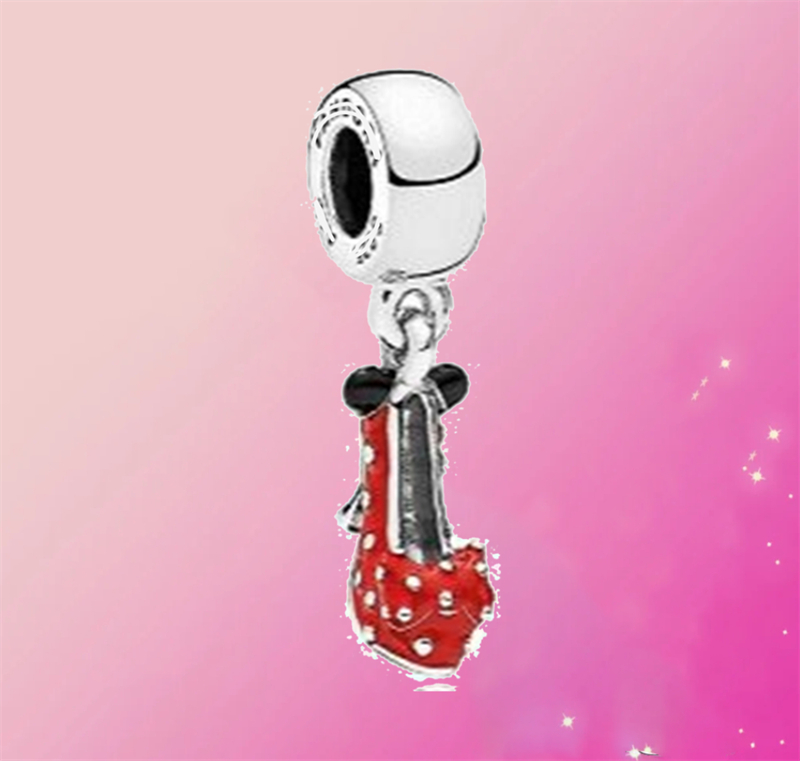 Haute qualité S925 argent sterling fit pandoraer bracelet à breloques perles pendentif à breloque nouvelles femmes peur nuit perle rouge nouvel an bijoux à bricoler soi-même cadeau